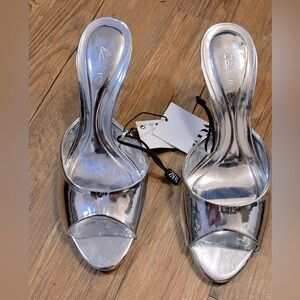 Zara Metallic Silver Shoes